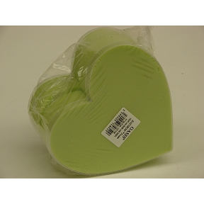 Coeur mouillable rainbow vert anis 18 cm (x 2)