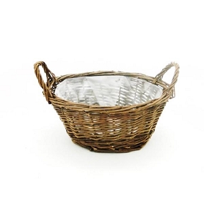 Corbeille osier brut ø 25 cm, ht 10 cm
