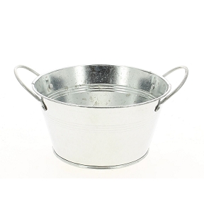 Coupe zinc avec anses ø 15 cm , ht 7 cm  