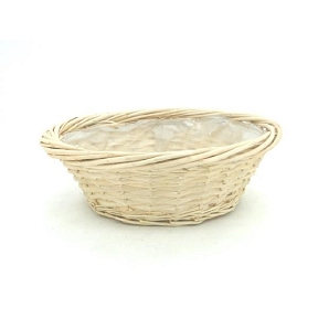 Panier rond osier blanc ø 45 cm  