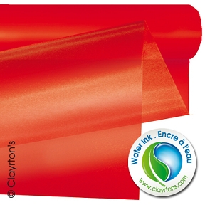 Bobine opaline uni rouge 0.80 m x 40 m