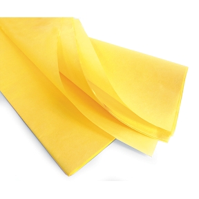 Rame mousseline jaune 75 cm x 50 cm (240 feuilles) 