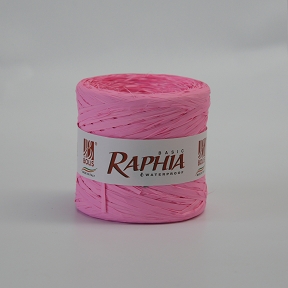 Raphia synthétique uni rose foncé 200 m