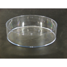 Coupe plexiglas ø 25 cm , ht 6.5cm  