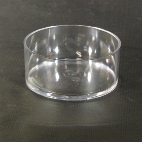 Coupe plexiglas ø 15cm , ht 6.5cm  