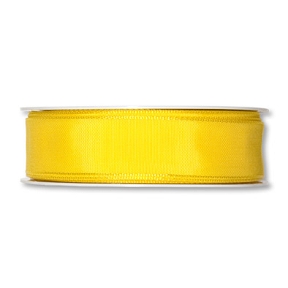 Ruban taffetas uni jaune 25 mm x 25 m 