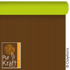 Bobine kraft duo chocolat-vert pomme 0.80 m x 40 m 