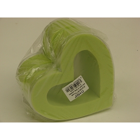 Coeur mouillable rainbow ouvert vert anis 18 cm (x 2)