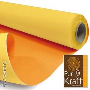 Bobine kraft duo jaune-orange 0.80 m x 40 m 