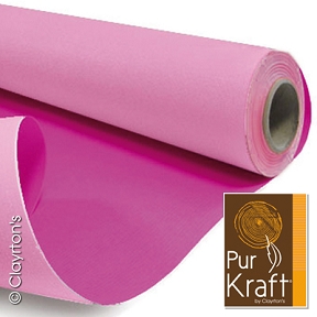 Bobine kraft duo fuchsia-rose 0.80 m x 50 m