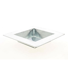 Coupe zinc avec rebord 16 x 16 , ht 5 cm