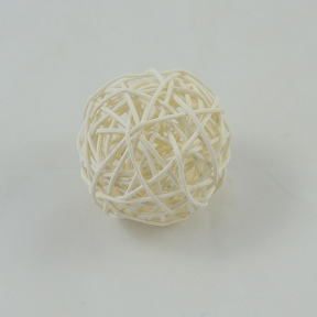 Boule rotin blanc ø 6 cm (sachet de 12) 