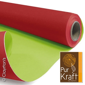 Bobine kraft duo vert pomme-rouge 0.80 m x 40 m 