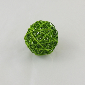 Boule rotin vert ø 8 cm (sachet de 8)