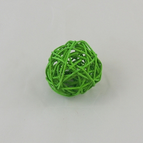 Boule rotin vert ø 6 cm (sachet de 12) 