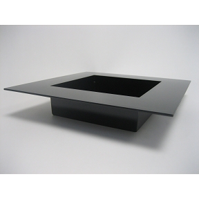 Coupe plexiglas 24 x 24 , ht 4.7cm  