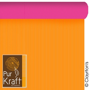 Bobine kraft duo fuchsia-orange 0.80 m x 40 m