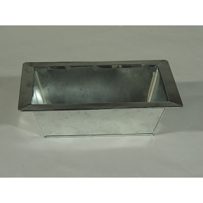 Coupe zinc avec rebord 25 x 14.5 , ht 8 cm  