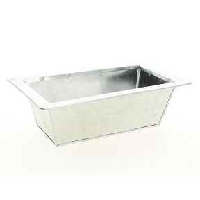 Coupe zinc avec rebord 25 x 14.5 , ht 8 cm