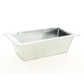 Coupe zinc avec rebord 25 x 14.5 , ht 8 cm  