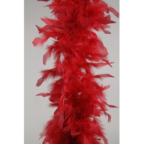 Guirlande plumes rouge 184cm