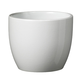 Cache-pot "basel"  blanc ø 19 cm, ht 18 cm 