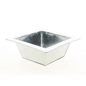 Coupe zinc avec rebord 20 x 20 , ht 8 cm