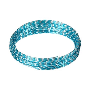 Bobine aluminium turquoise + diamants 2 mm x 30 m 