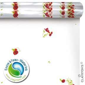 Bobine polypro imprimee coquelicot rouge 0.80 m x 120m (35µ)
