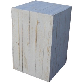 Plot bois blanc lave 30 x 30 cm , ht 60 cm 