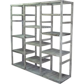 Etagere bois pin vieilli 205 x 50 ht 200cm