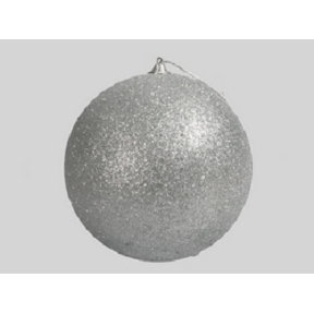 Boule noel pailletee argent ø 135 mm