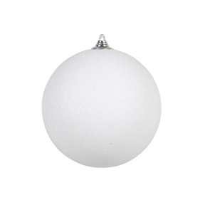 Boule noel pailletee blanc ø 180 mm