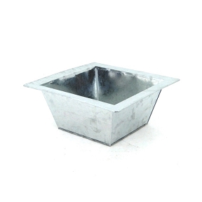 Coupe zinc 25 x 25 ht 12cm