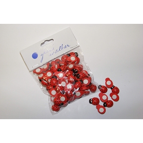 Coccinelles autocollantes 13 mm (sachet de 120)  