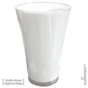 Vase fizzy blanc ht 45 cm 