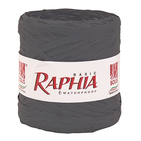 Raphia synthétique uni anthracite 200 m