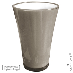 Vase fizzy gris ht 35 cm 