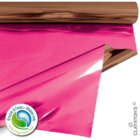 Bobine métal duo chocolat-fuchsia 0.70 m x 50 m