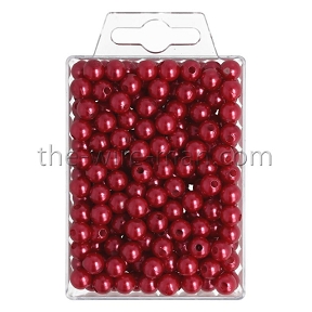 Perles rouge ø 8 mm ( x250) 