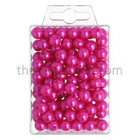 Perles fuchsia ø 10 mm (x115) 