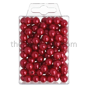 Perles rouge ø 10 mm (x115) 