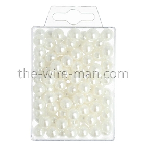 Perles blanche ø 10 mm (x115) 