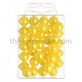 Perles jaune ø 14 mm (x 35) 