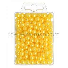 Perles jaune ø 8 mm ( x250) 