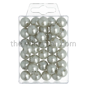 Perles argent ø 14 mm (x 35) 