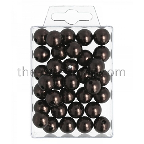 Perles brun de cafe ø 14 mm (x 35) 