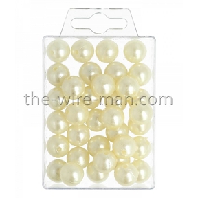 Perles creme ø 14 mm (x 35) 