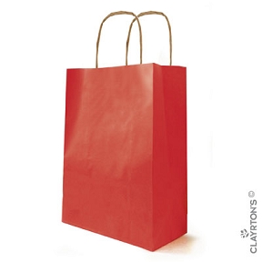 Sac kraft blanchi rouge 18 x 22 cm (x 50) 