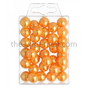 Perles orange ø 14 mm (x 35) 